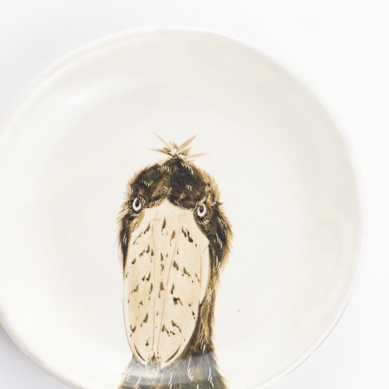 【清水焼】4.5寸 平皿　ハシビロコウ　澤田卓伸 KOTOPOTTER