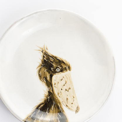 【清水焼】4.5寸 平皿　ハシビロコウB　澤田卓伸 KOTOPOTTER