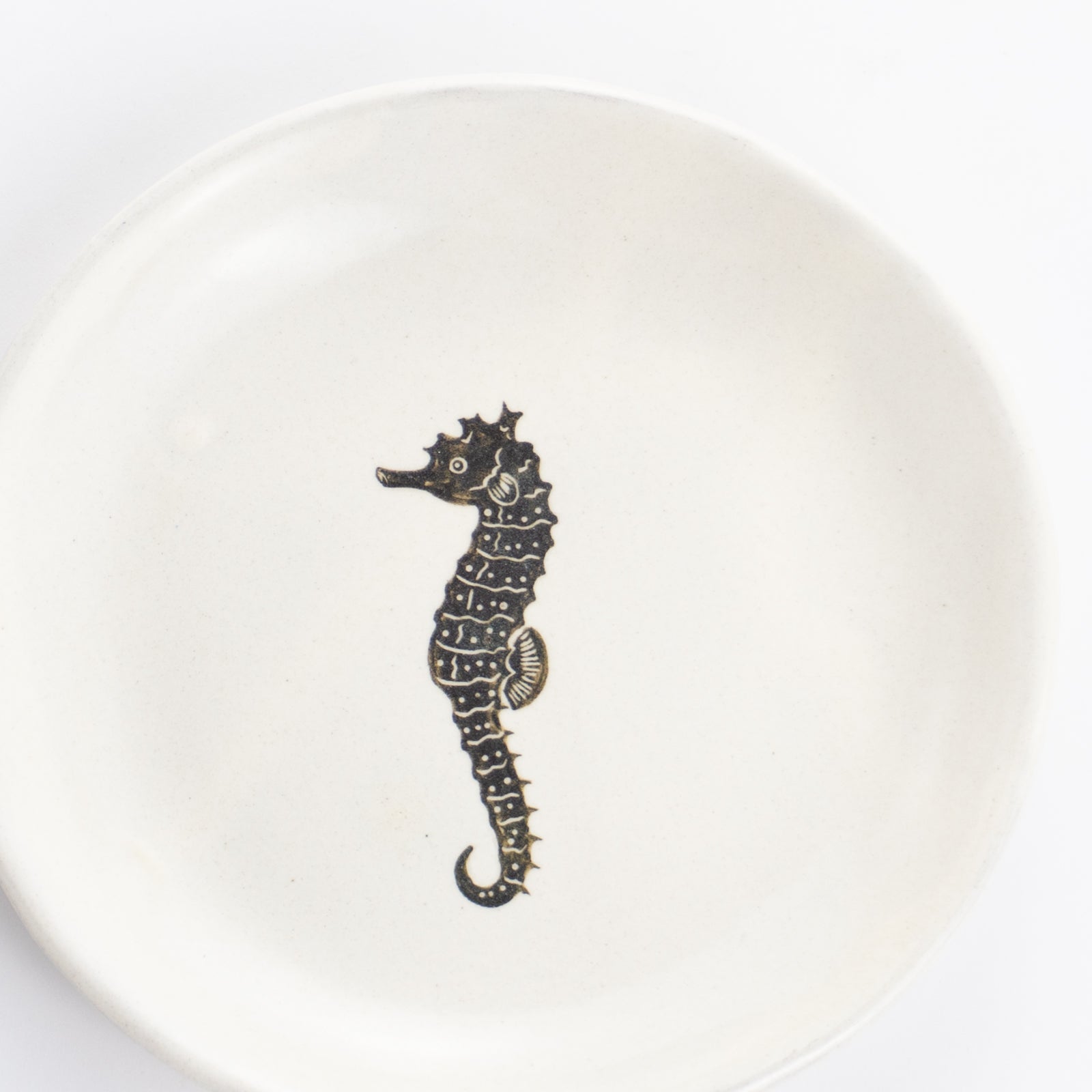 【清水焼】4.5寸 平皿　タツノオトシゴ　澤田卓伸 KOTOPOTTER