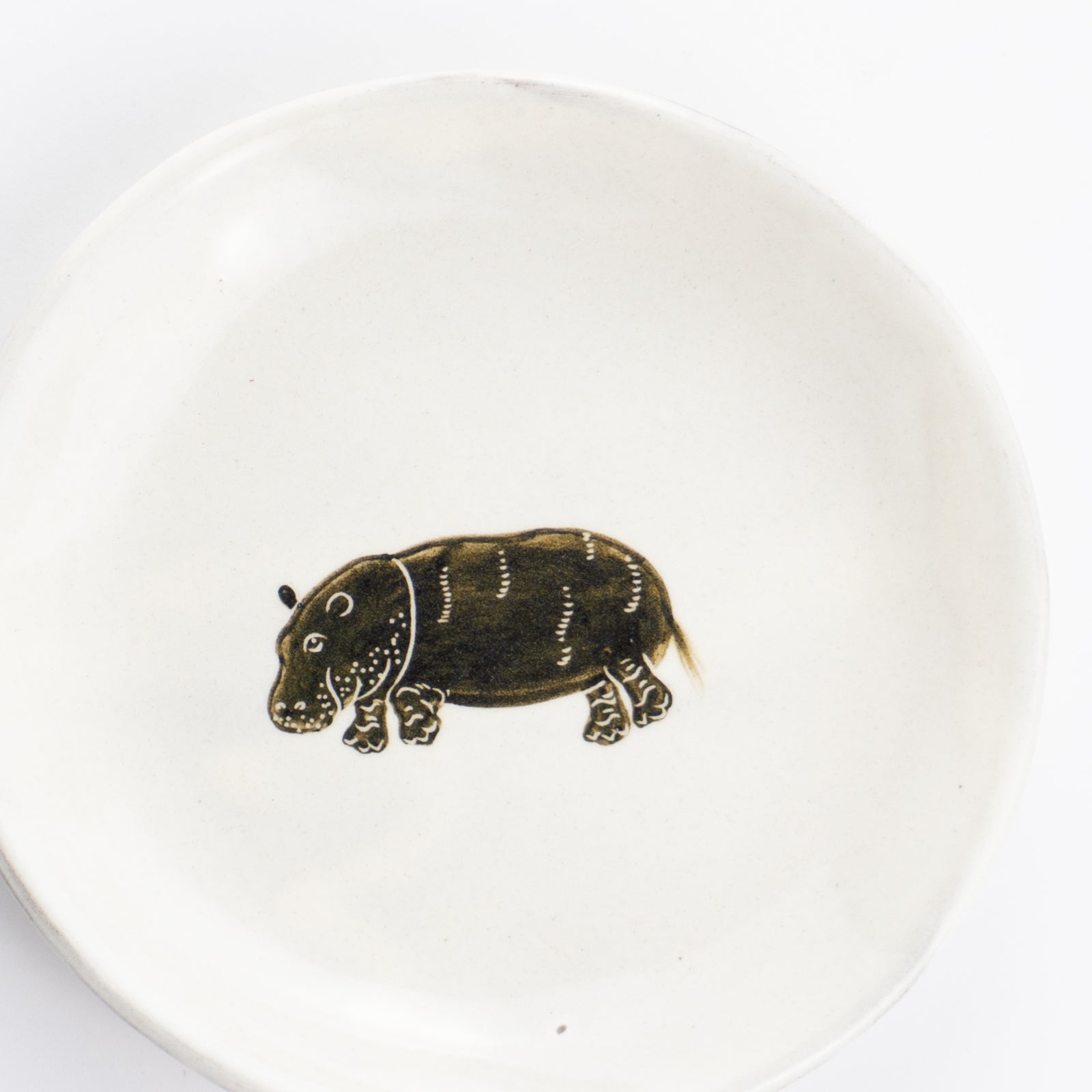 【清水焼】4.5寸 平皿　カバ　澤田卓伸 KOTOPOTTER