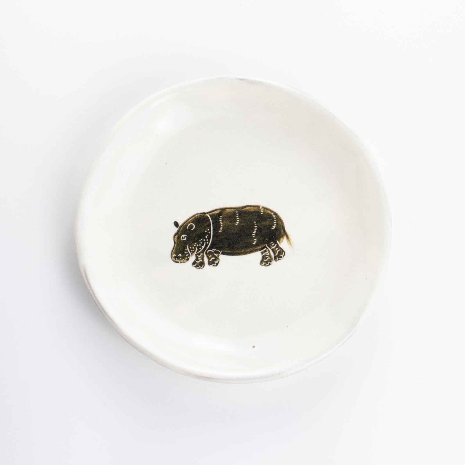 【清水焼】4.5寸 平皿　カバ　澤田卓伸 KOTOPOTTER