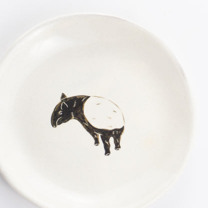 【清水焼】4.5寸 平皿　マレーバク　澤田卓伸 KOTOPOTTER
