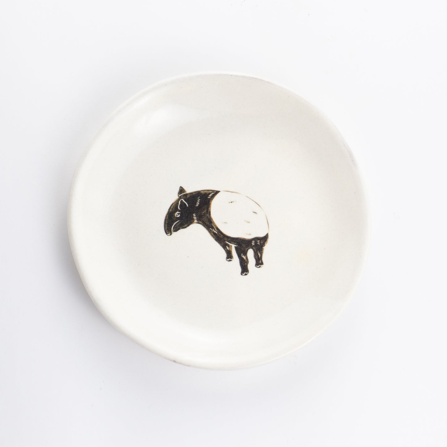 【清水焼】4.5寸 平皿　マレーバク　澤田卓伸 KOTOPOTTER