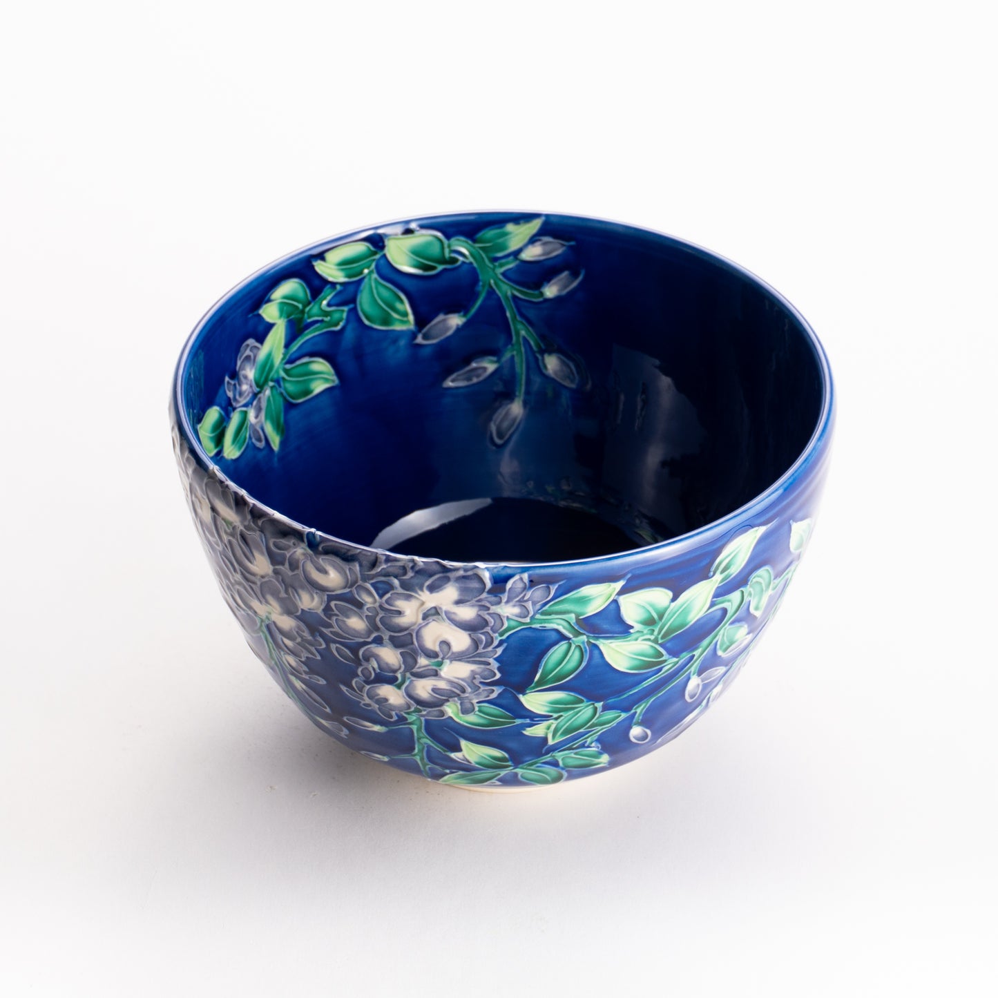抹茶碗　紺青交趾 藤　一如 KOTOPOTTER