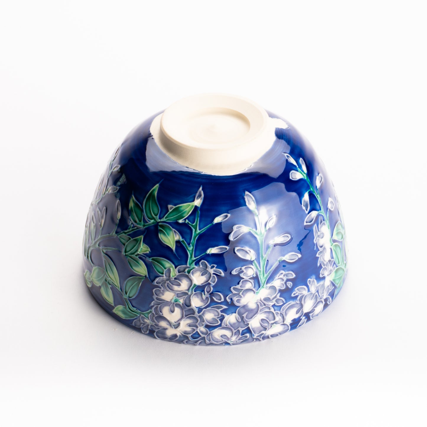 抹茶碗　紺青交趾 藤　一如 KOTOPOTTER