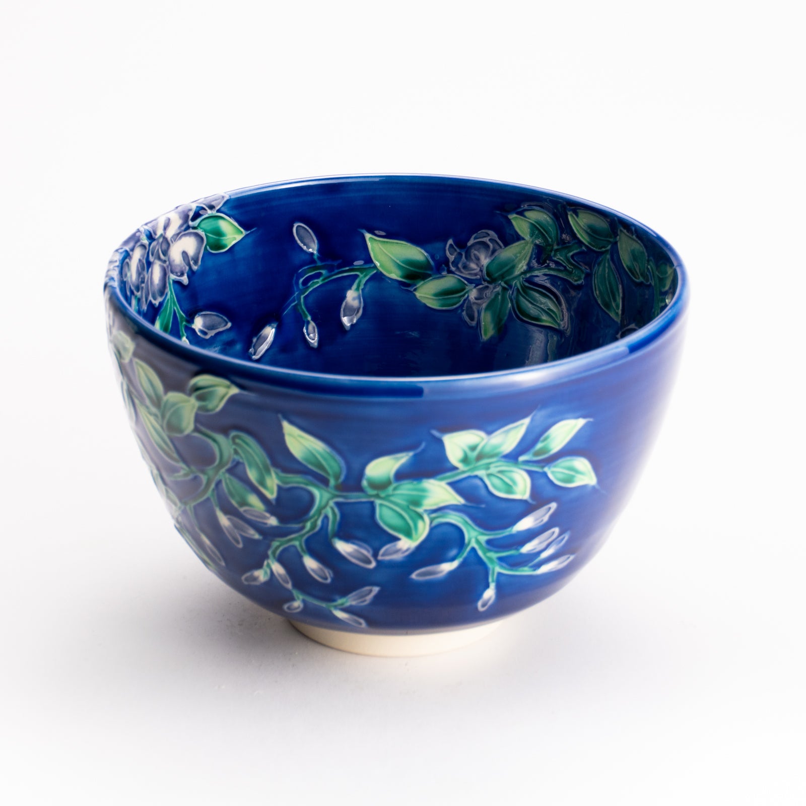 抹茶碗　紺青交趾 藤　一如 KOTOPOTTER