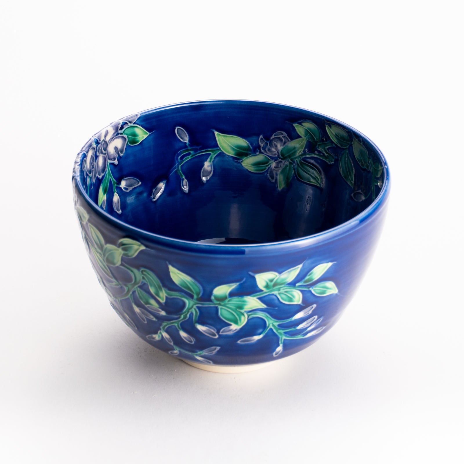 抹茶碗　紺青交趾 藤　一如 KOTOPOTTER