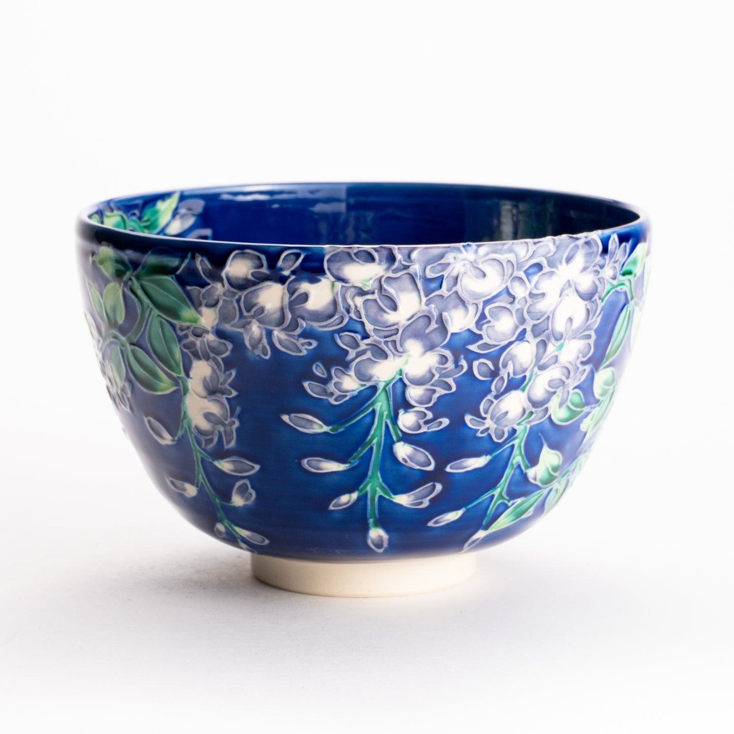 抹茶碗　紺青交趾 藤　一如 KOTOPOTTER