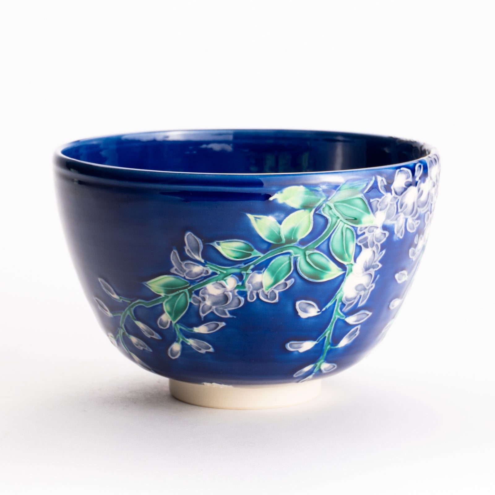 抹茶碗　紺青交趾 藤　一如 KOTOPOTTER