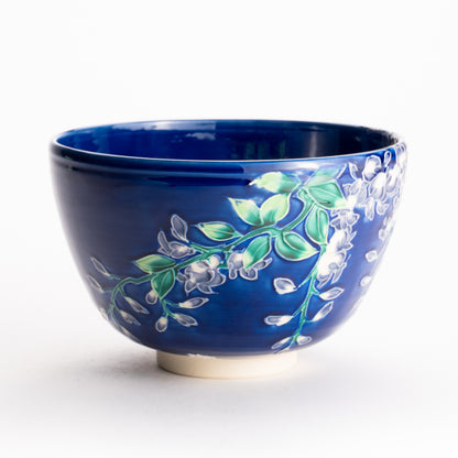 抹茶碗　紺青交趾 藤　一如 KOTOPOTTER