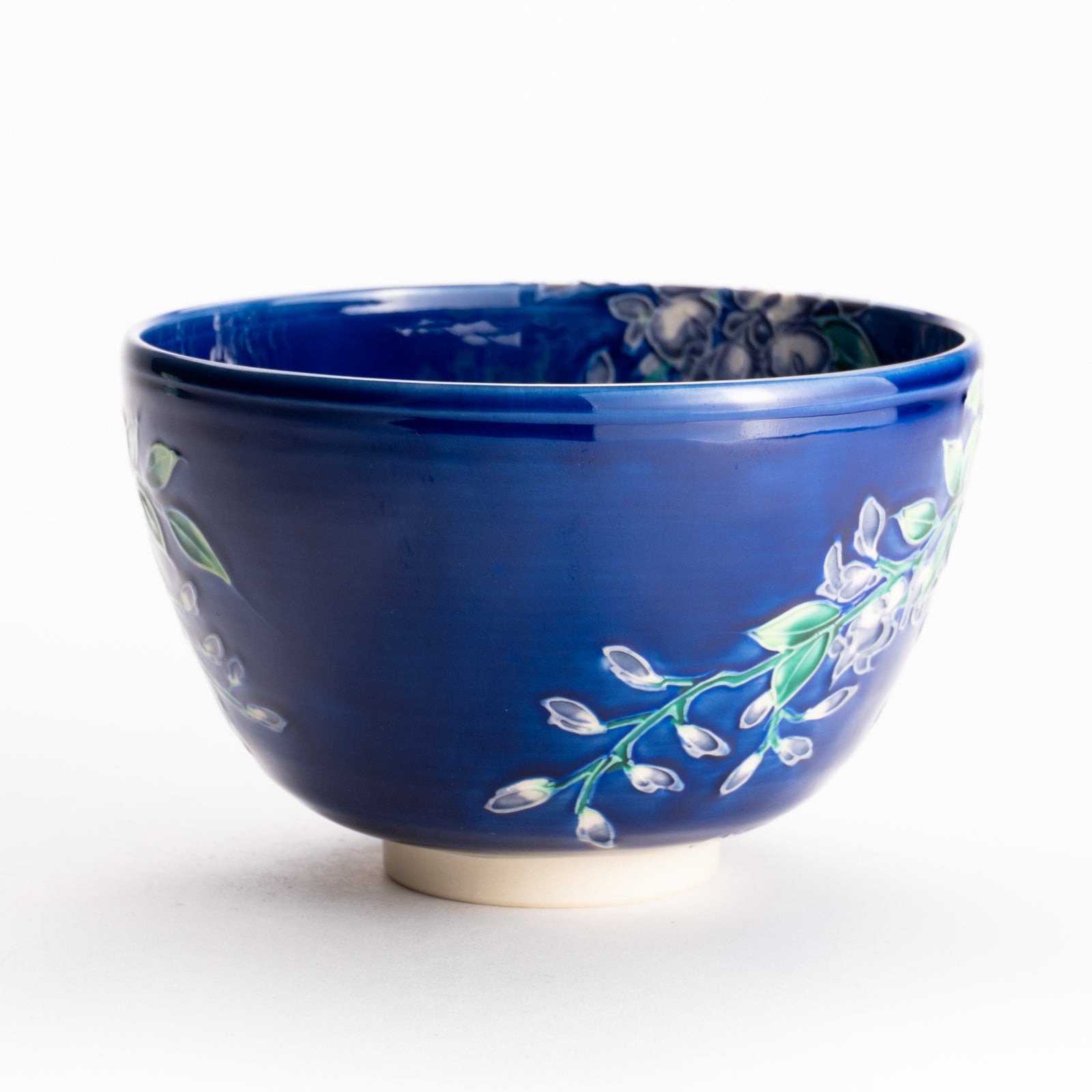 抹茶碗　紺青交趾 藤　一如 KOTOPOTTER