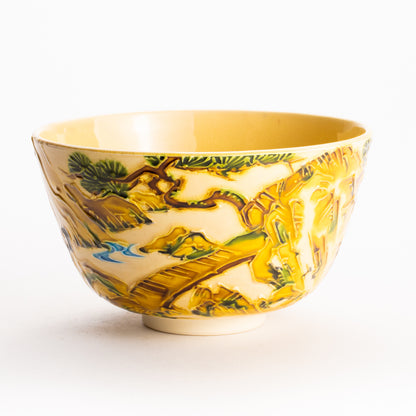 抹茶碗　黄金交趾 "三賢人"　一如 KOTOPOTTER