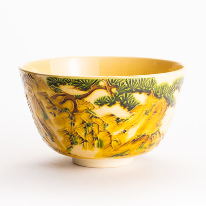 抹茶碗　黄金交趾 "三賢人"　一如 KOTOPOTTER