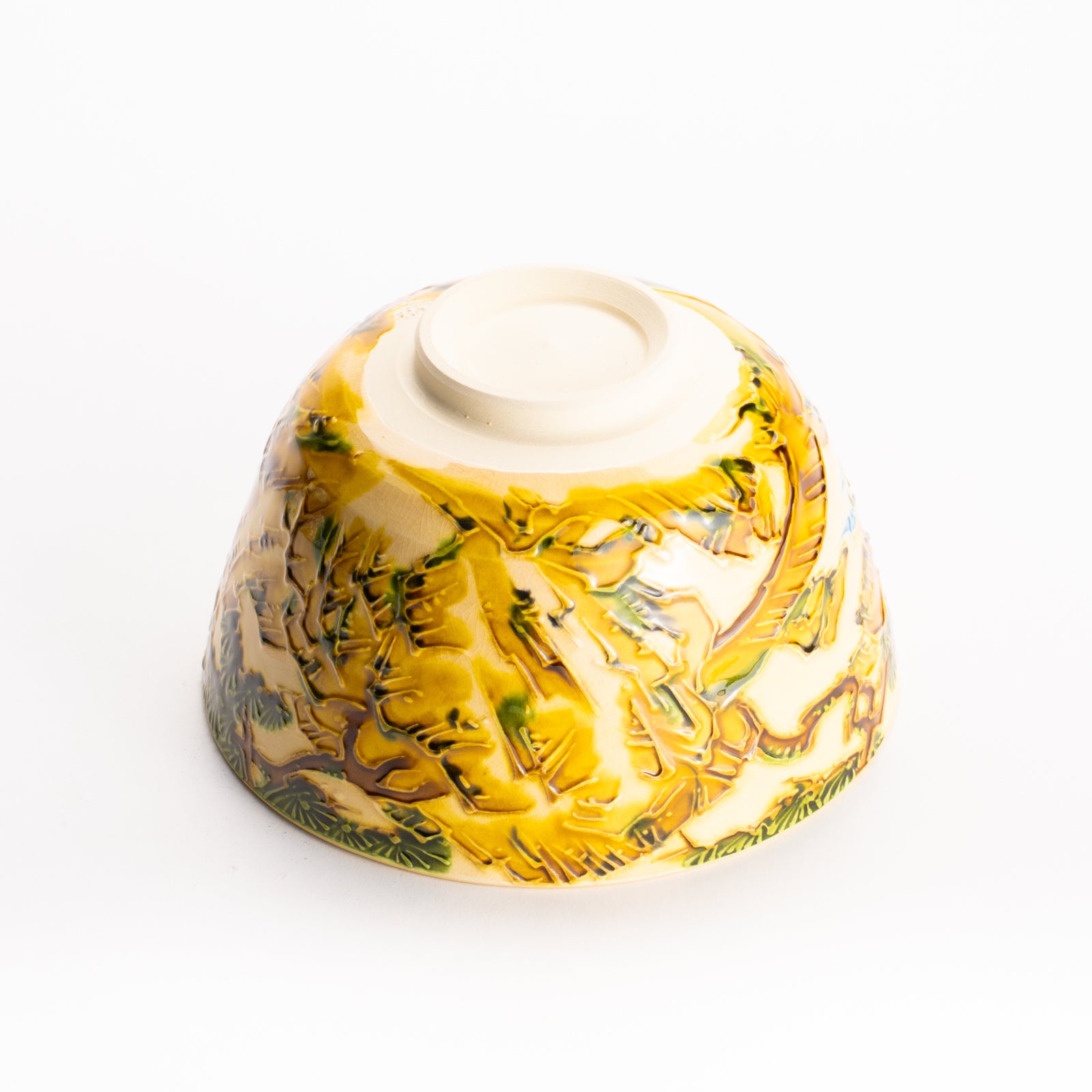 抹茶碗　黄金交趾 "三賢人"　一如 KOTOPOTTER