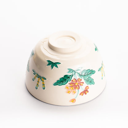 抹茶碗　交趾 "春の絵"　一如 KOTOPOTTER
