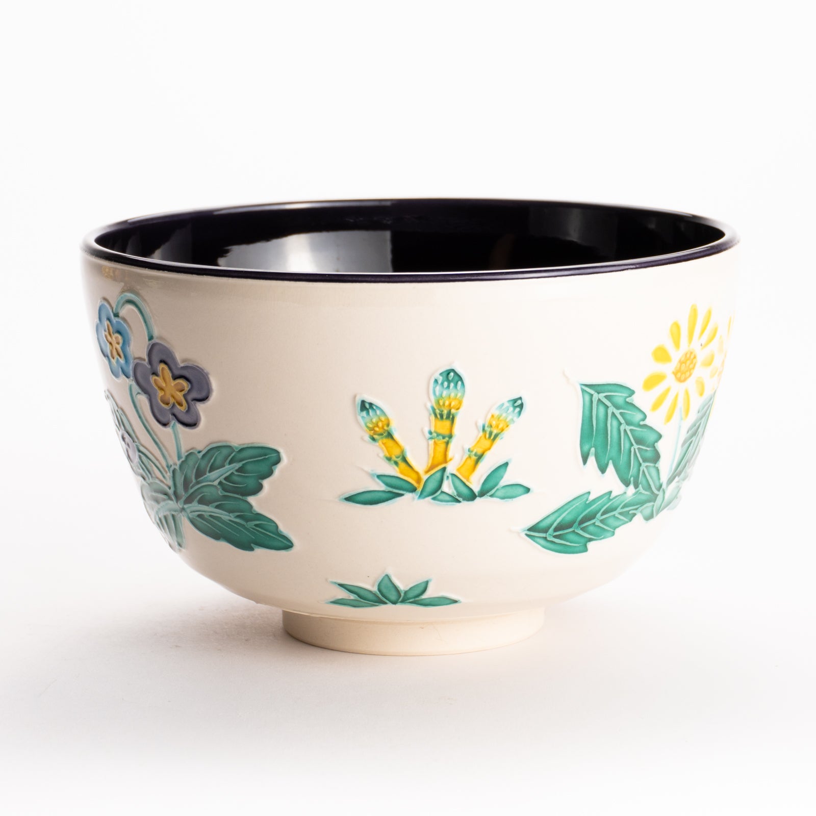 抹茶碗　交趾 "春の絵"　一如 KOTOPOTTER