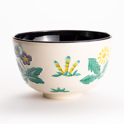 抹茶碗　交趾 "春の絵"　一如 KOTOPOTTER