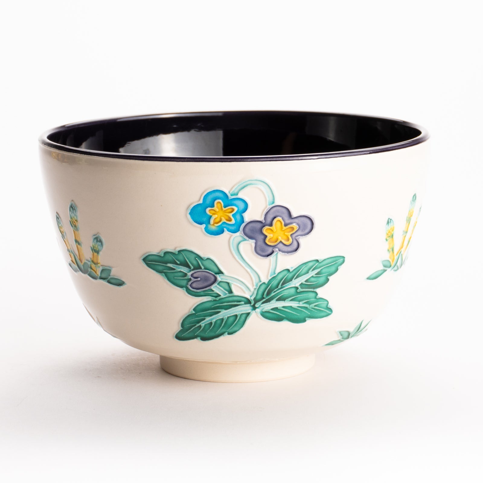 抹茶碗　交趾 "春の絵"　一如 KOTOPOTTER