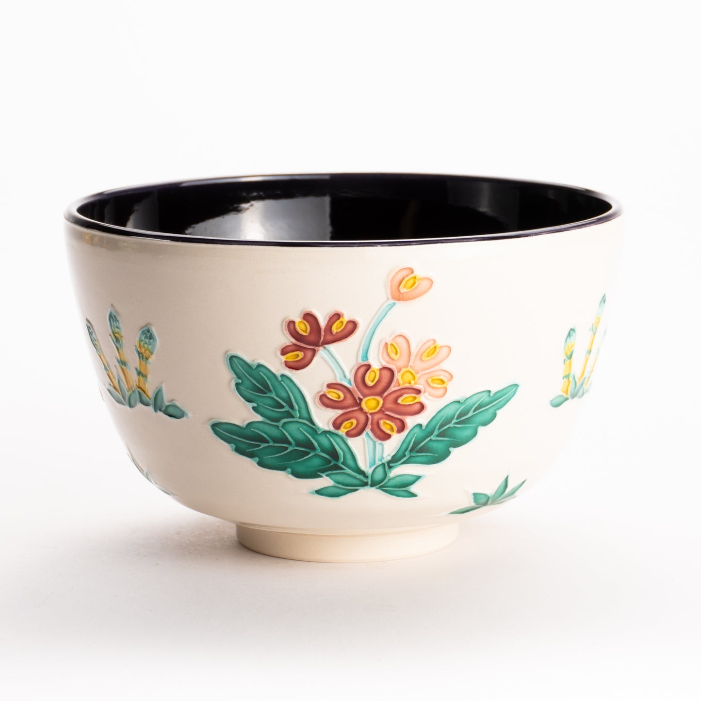 抹茶碗　交趾 "春の絵"　一如 KOTOPOTTER