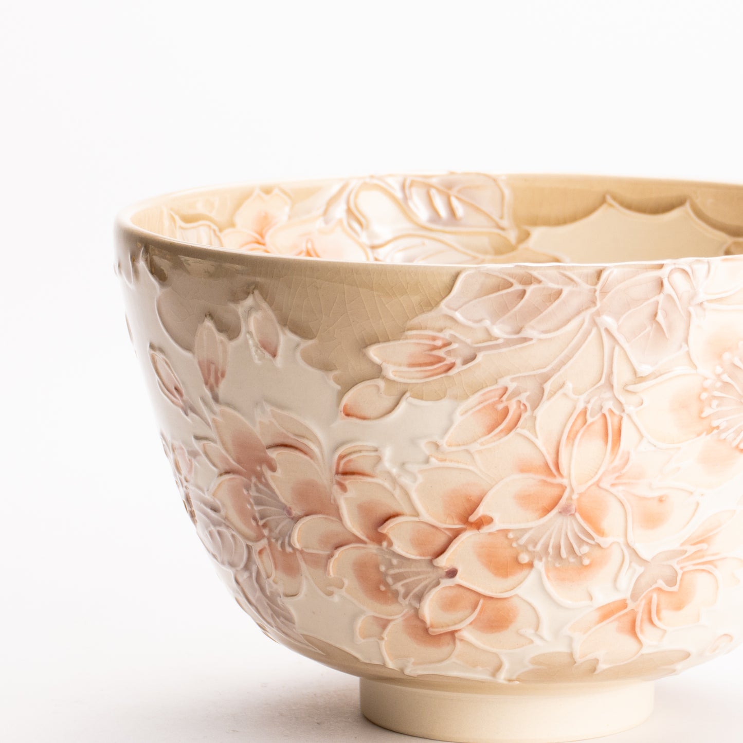 抹茶碗　白鳳交趾 "桜に雲"　一如 KOTOPOTTER