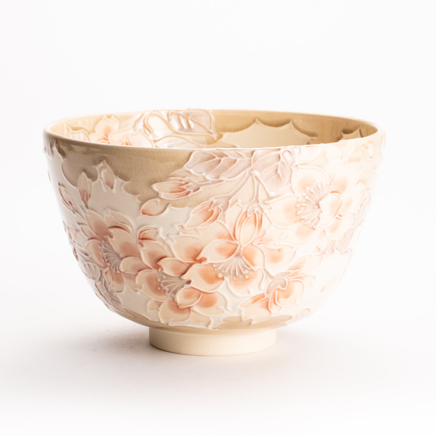 抹茶碗　白鳳交趾 "桜に雲"　一如 KOTOPOTTER