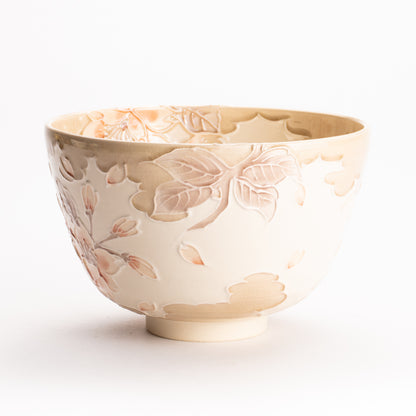 抹茶碗　白鳳交趾 "桜に雲"　一如 KOTOPOTTER