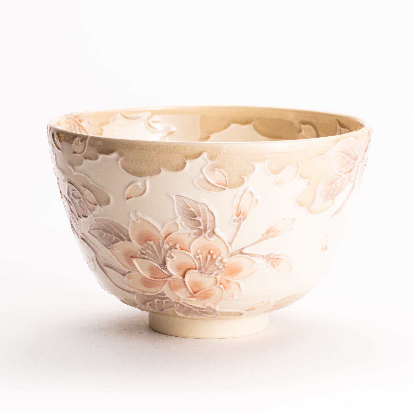 抹茶碗　白鳳交趾 "桜に雲"　一如 KOTOPOTTER