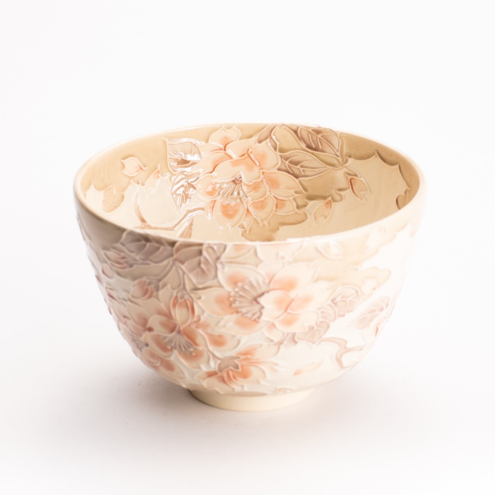 抹茶碗　白鳳交趾 "桜に雲"　一如 KOTOPOTTER