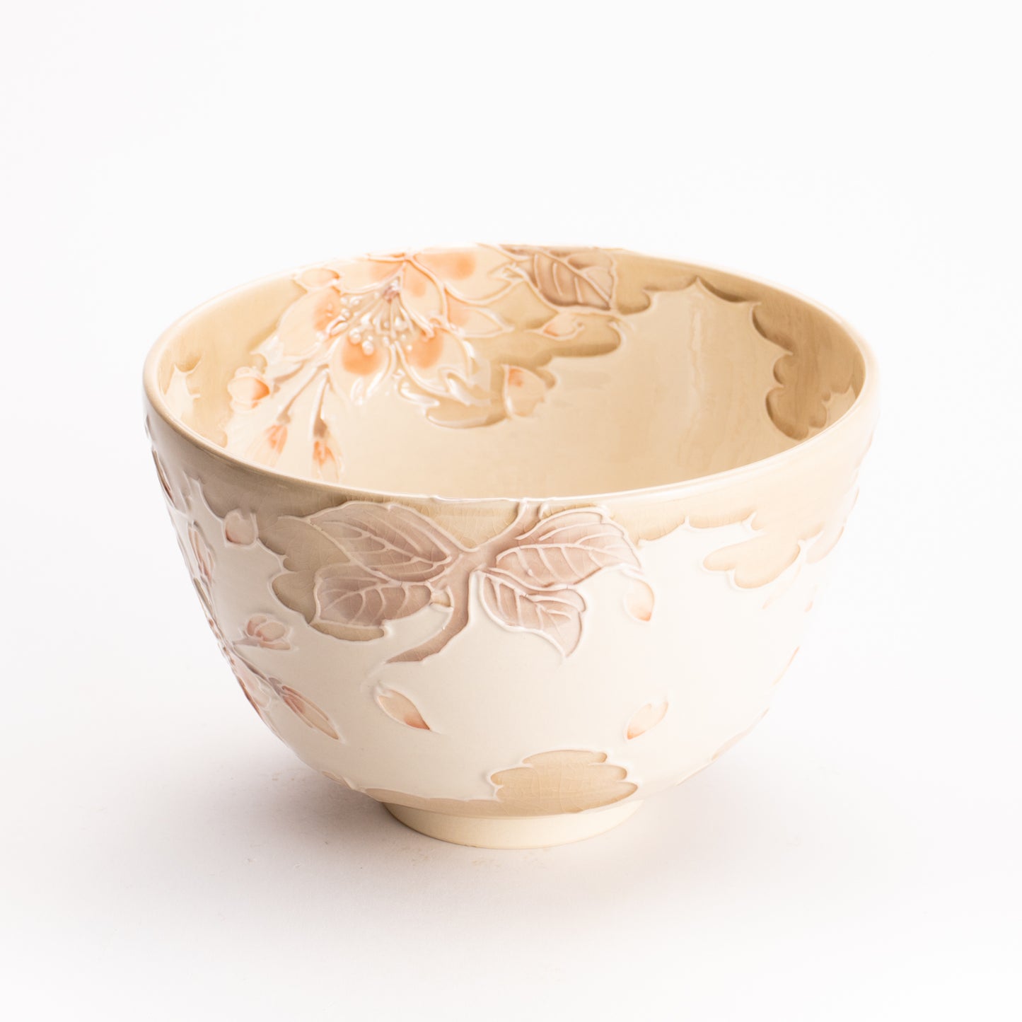 抹茶碗　白鳳交趾 "桜に雲"　一如 KOTOPOTTER