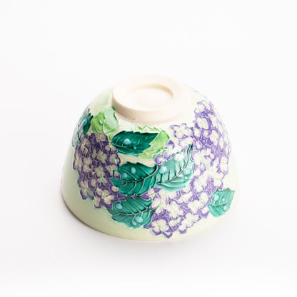 抹茶碗　白緑交趾 "紫陽花"　一如 KOTOPOTTER