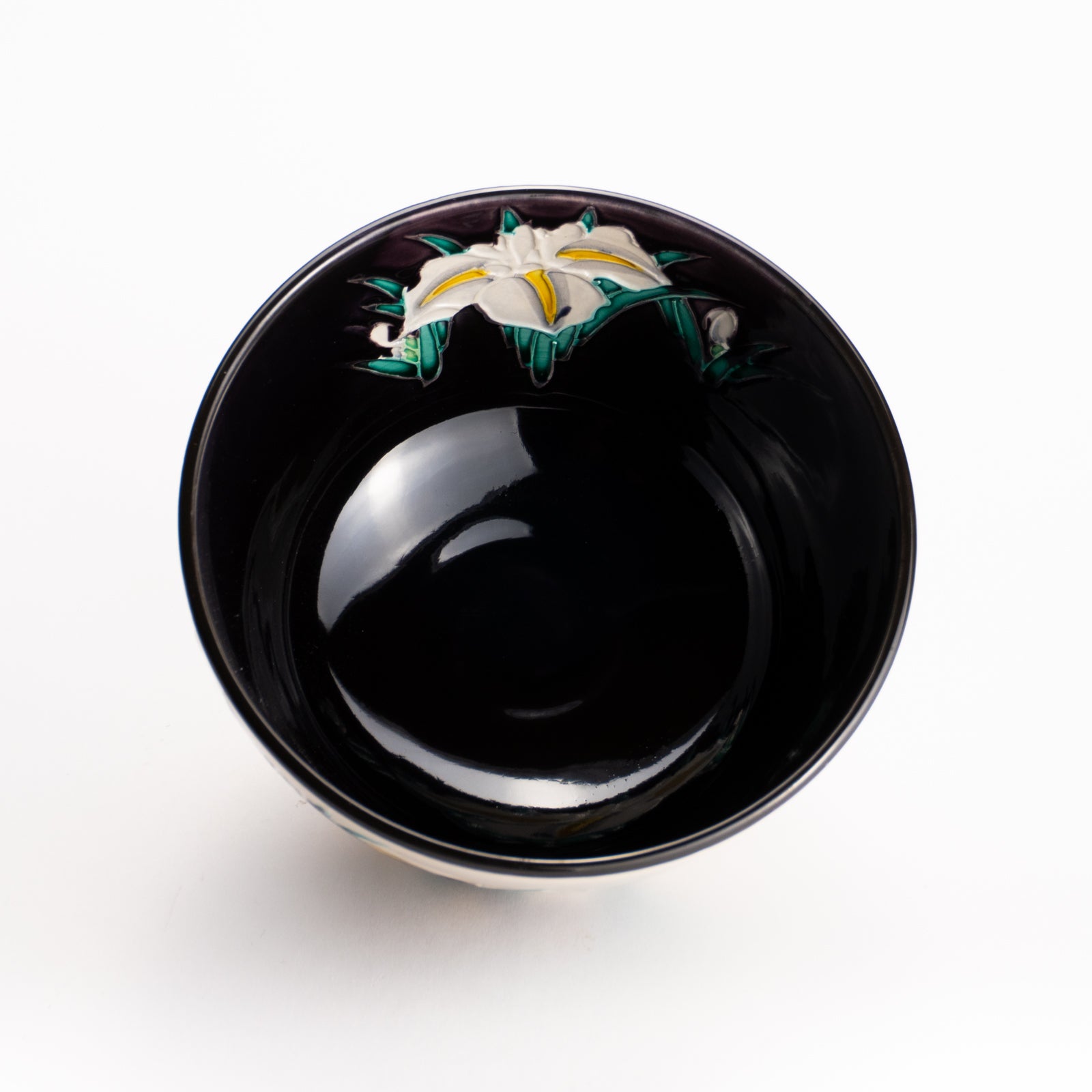 抹茶碗　紫交趾 "菖蒲"　一如 KOTOPOTTER
