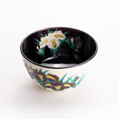 抹茶碗　紫交趾 "菖蒲"　一如 KOTOPOTTER