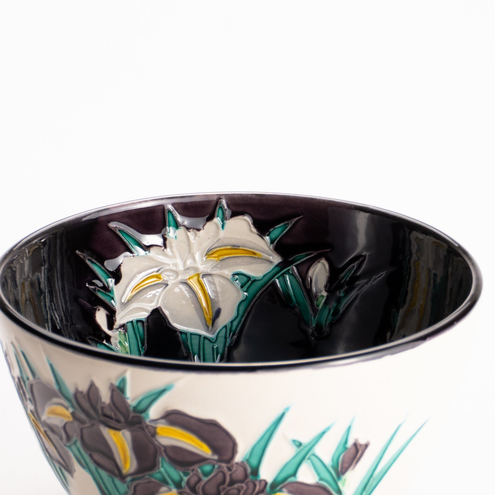 抹茶碗　紫交趾 "菖蒲"　一如 KOTOPOTTER