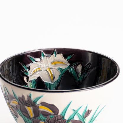 抹茶碗　紫交趾 "菖蒲"　一如 KOTOPOTTER