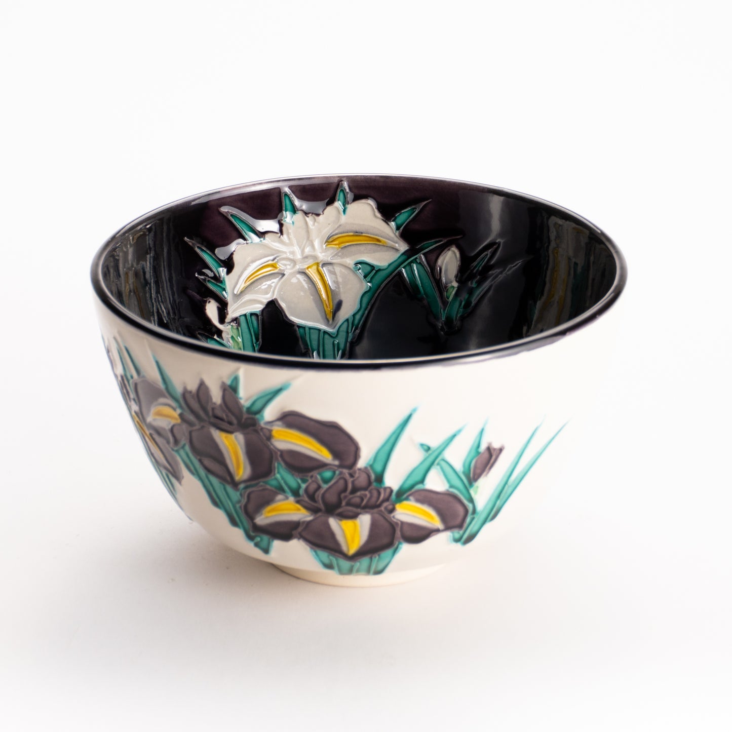 抹茶碗　紫交趾 "菖蒲"　一如 KOTOPOTTER