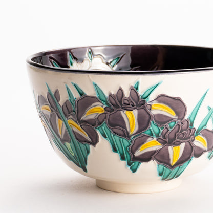 抹茶碗　紫交趾 "菖蒲"　一如 KOTOPOTTER