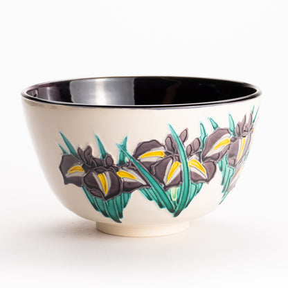 抹茶碗　紫交趾 "菖蒲"　一如 KOTOPOTTER
