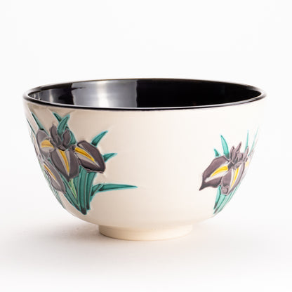抹茶碗　紫交趾 "菖蒲"　一如 KOTOPOTTER