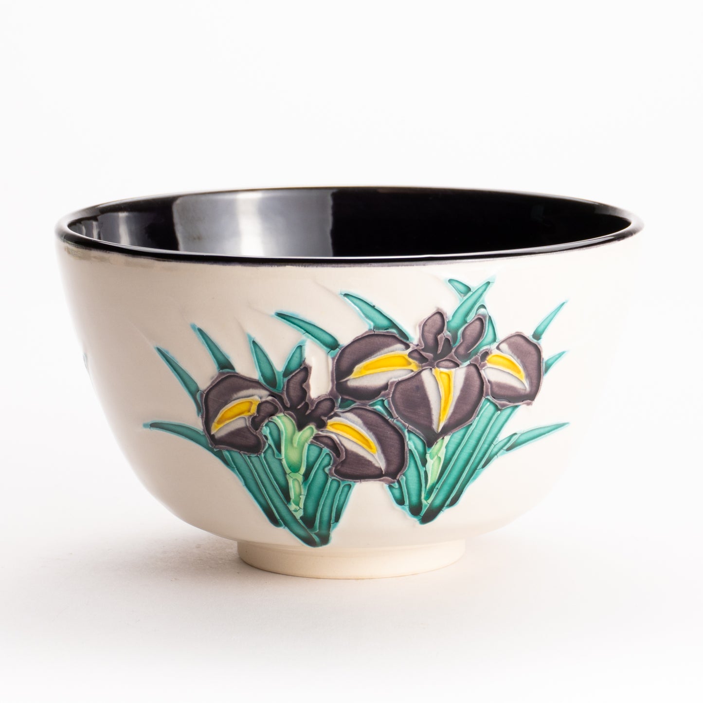 抹茶碗　紫交趾 "菖蒲"　一如 KOTOPOTTER