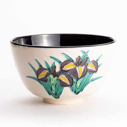 抹茶碗　紫交趾 "菖蒲"　一如 KOTOPOTTER