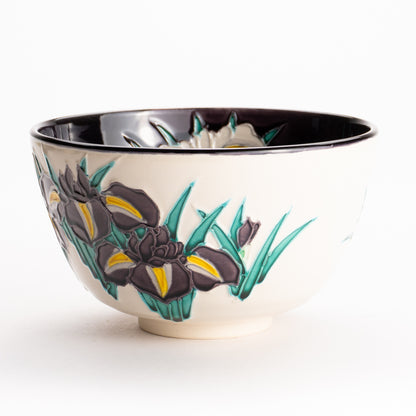 抹茶碗　紫交趾 "菖蒲"　一如 KOTOPOTTER