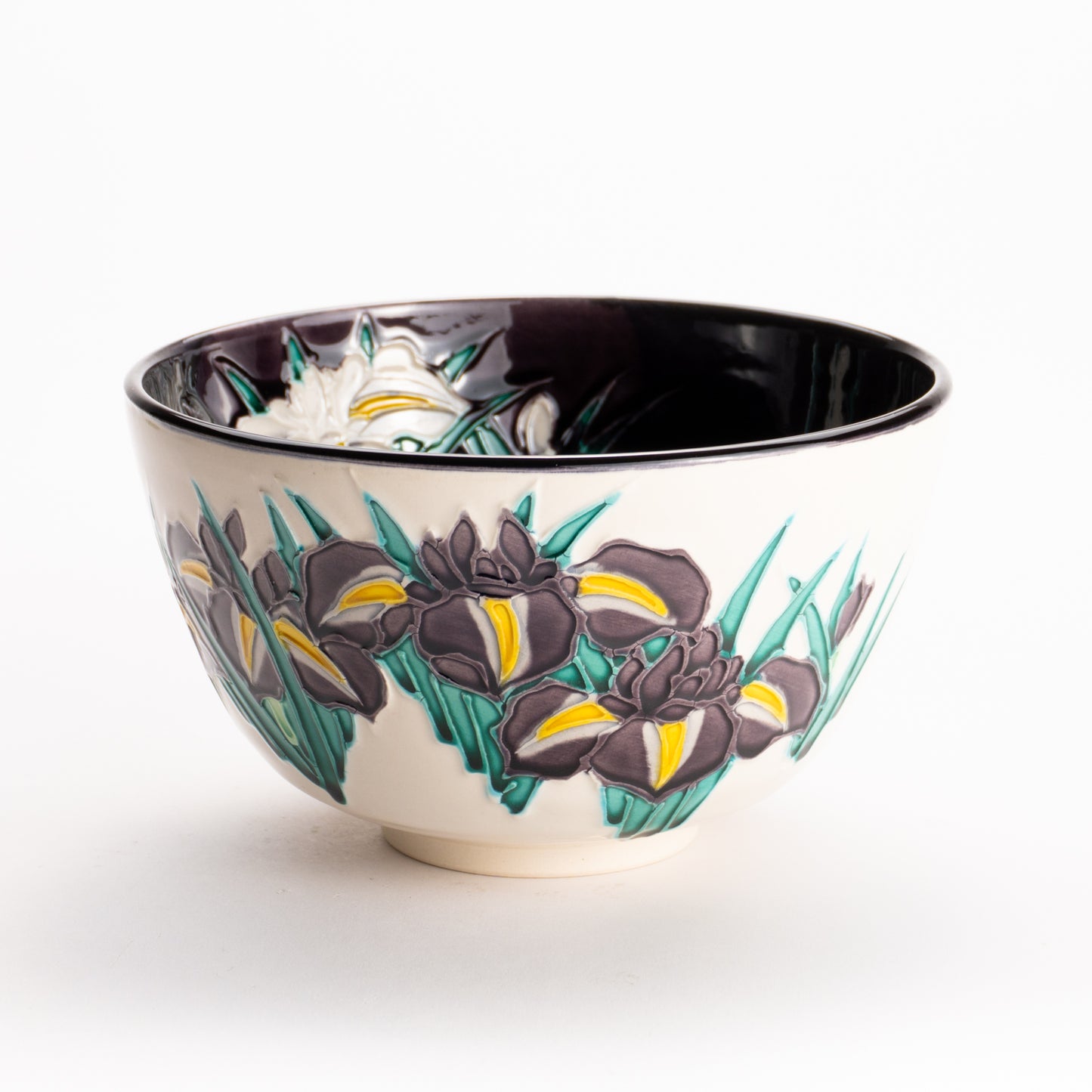 抹茶碗　紫交趾 "菖蒲"　一如 KOTOPOTTER
