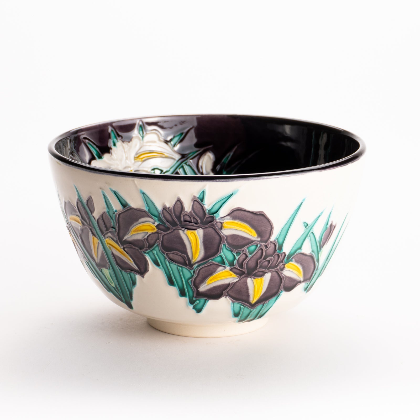 抹茶碗　紫交趾 "菖蒲"　一如 KOTOPOTTER