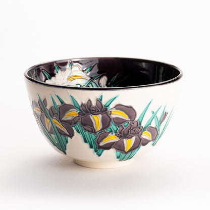抹茶碗　紫交趾 "菖蒲"　一如 KOTOPOTTER