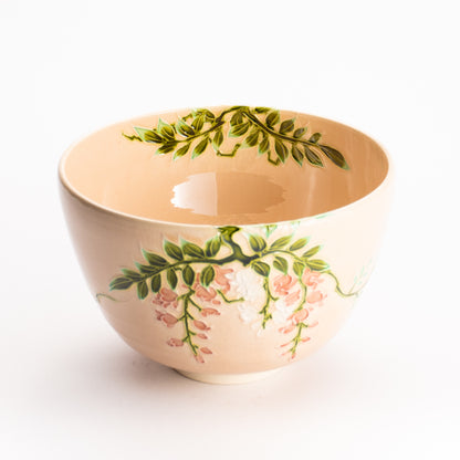 抹茶碗　淡桃交趾 "藤"　一如 KOTOPOTTER