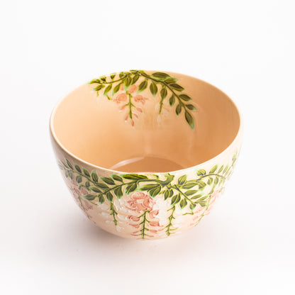 抹茶碗　淡桃交趾 "藤"　一如 KOTOPOTTER