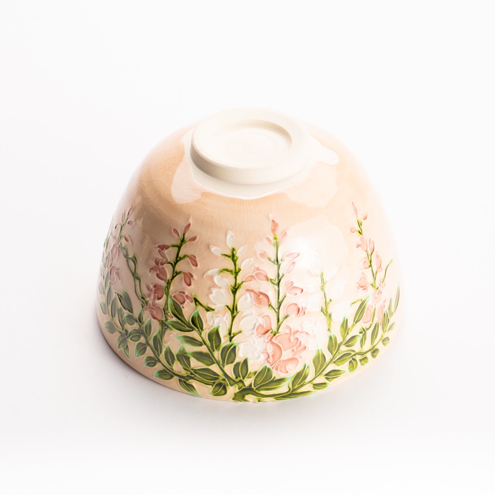 抹茶碗　淡桃交趾 "藤"　一如 KOTOPOTTER