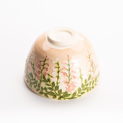 抹茶碗　淡桃交趾 "藤"　一如 KOTOPOTTER