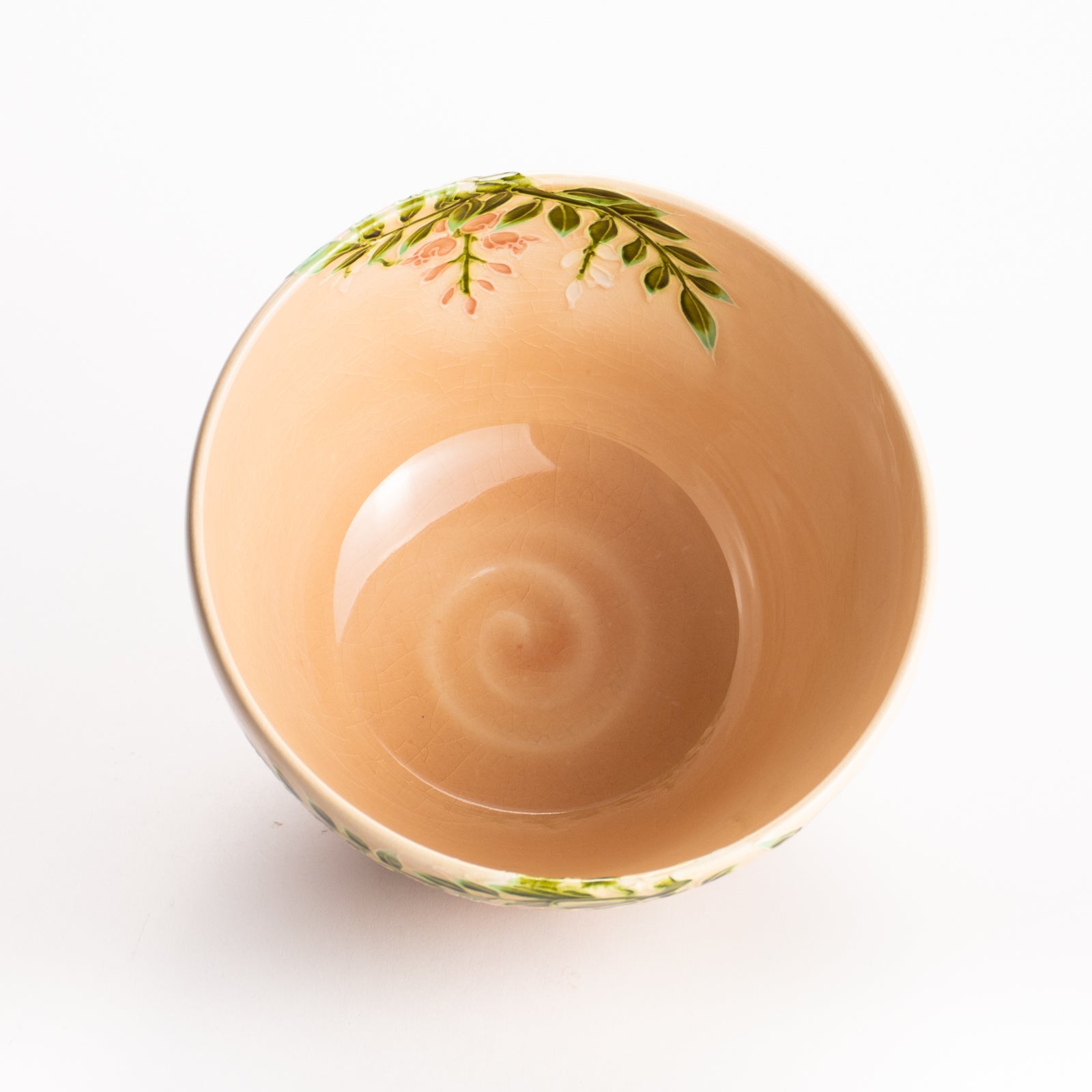 抹茶碗　淡桃交趾 "藤"　一如 KOTOPOTTER