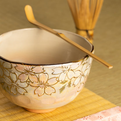 抹茶碗　ラスター彩 桜図　俊山窯 KOTOPOTTER